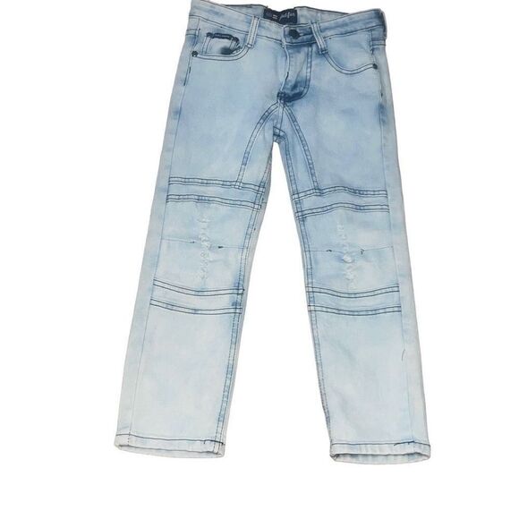 Boys Just For Me Light Wash Stretch Denim Jeans Size 6 Distressed - Picture 1 of 15